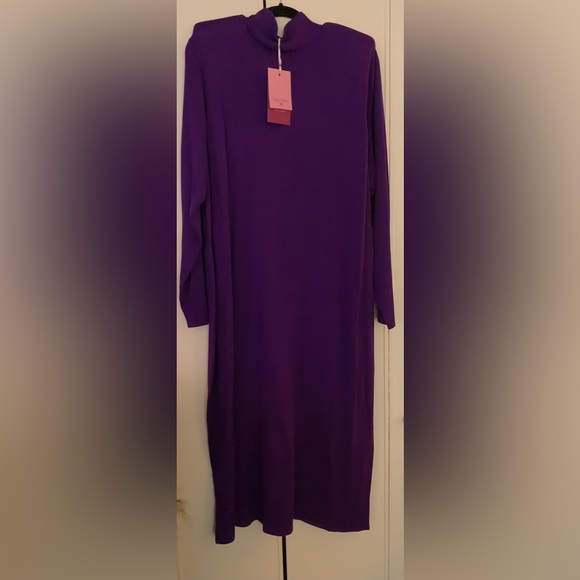 sergio hudson purple dress Sergio Hudson - - Keyhole Cutout Midi Dress - Purple - US 2
